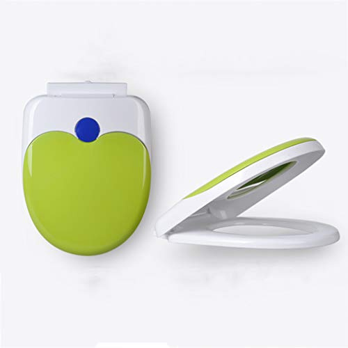 Soft Close Round Toilet Seat Cover with Wide Choice of Quiet Close Lid Green