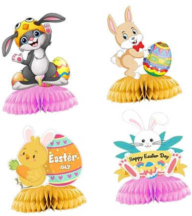 Luwecf 4pcs Paster Paper Art Centralcipes Centerpices Accessory Siganos de Pascua