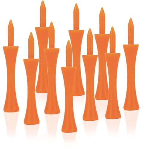 muyurra 70mm 100 Stück Orange,Golf Tees,Golf Tees Kunststoff,Premium Golfplatz-Golf Zubehör Für Hobbygolfer, Profigolfer & Jugendliche - Ideal Für Abschlag,Übungs