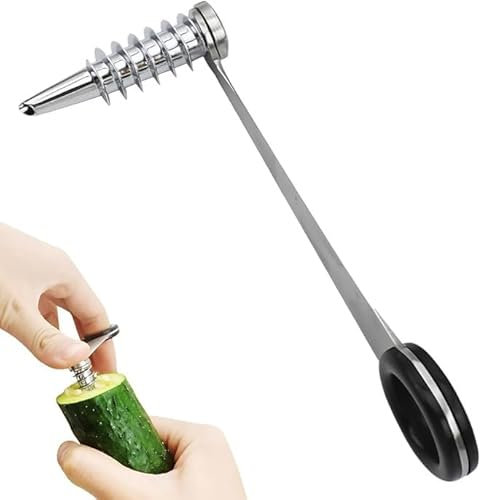 Spiral Cutter, Stainless Steel Spiral Cutter for Veggies,Portable and Creativity Cucumber Potato Carrot Slicer Cutter Manual Kitchen,Kitchen Vegetable Cutters Gadgets (1 pcs)