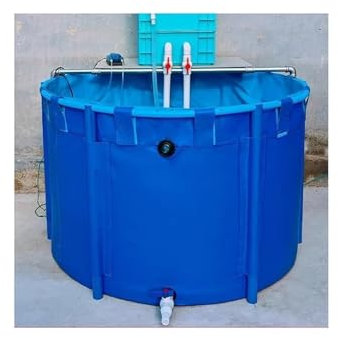 Above Ground Frame Swimming Pool - Foldable Garden Fish Pond, Waterproof Tear-Resistant Canvas Water Storage Bag for Patio, Custom Size (1.2x1m)