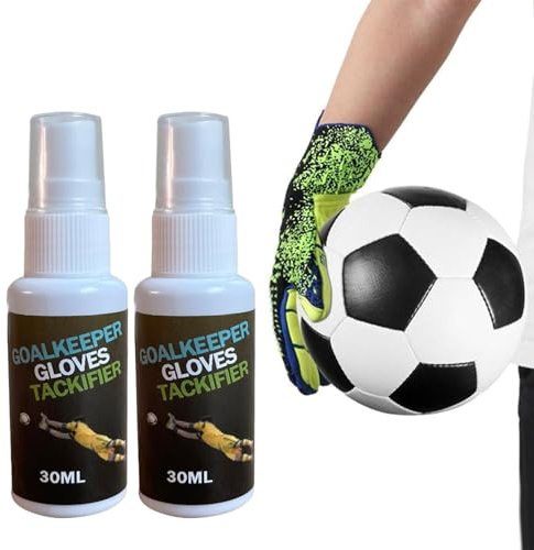 Cutiolly Torwarthandschuh Grip Spray, Fußball Handschuhe Pflege-System, Torwarthandschuhkleber, Goalkeeper Torwarthandschuhkleber, Torwart Training Zubehör (Weiß A-2pc)