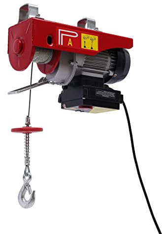Verricello elettrico e puleggia da 510 W, con telecomando senza fili, paranco a catena, capacità di carico 200 kg, velocità di sollevamento 10 m/min, paranco motore per officina, cuscinetti