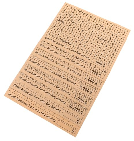 Yardwe 2sets Etichette Per Salvadanaio Fai Da Te Grafici Per Tracciare Risparmi Adesivi Per Scatole Di Sfida Risparmio Design Tema Dollaro Materiale Resistente All Acqua Per Ragazzo Ragaz