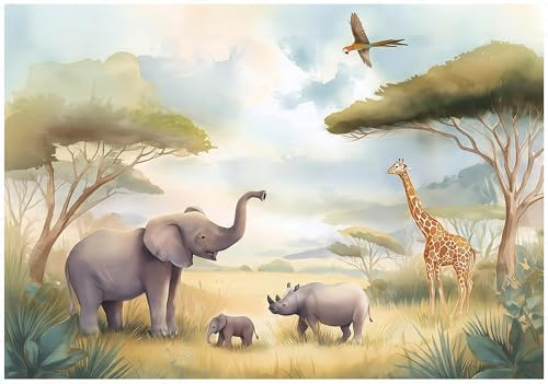 WallArena Vlies Fototapete, Tiere, 350x250cm | Fototapeten - Tapeten - für Wohnzimmer Schlafzimmer - Vliestapete Wandtapete Tapete 3D Effekt- inkl. Kleister