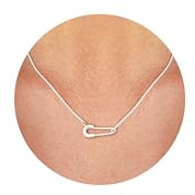 KINHOPI Silver Necklaces for Women Silver Infinity Safety Pin Cat Pave Heart Dragonfly Horse Pendant Necklace Trendy Minimalist Jewellery Gifts for Women Girl