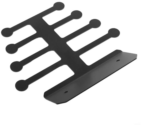 Trayneel Heavy Duty Metal Resistance Band Rack Wall Mounted Gym Storage Organizer per bande Maniglie Cinghie Salto Corde e Accessori Fitness Nero 20,3 cm Impermeabile Antiruggine Anti Drop Des