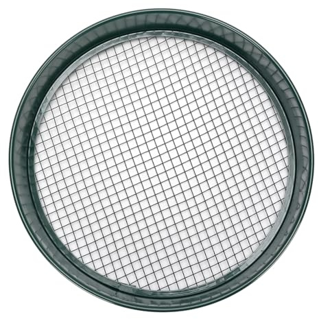 BONKZEBU Garden Soil Sifter Bärbart Planteringsverktyg för Omplantering Av Bonsai, 4 Utbytbara Skärmar för Kycklingpennor och Kompost 12 Mm 9 Mm 6 3, Järn Mörkgrön 30,5 Cm Jordsikt