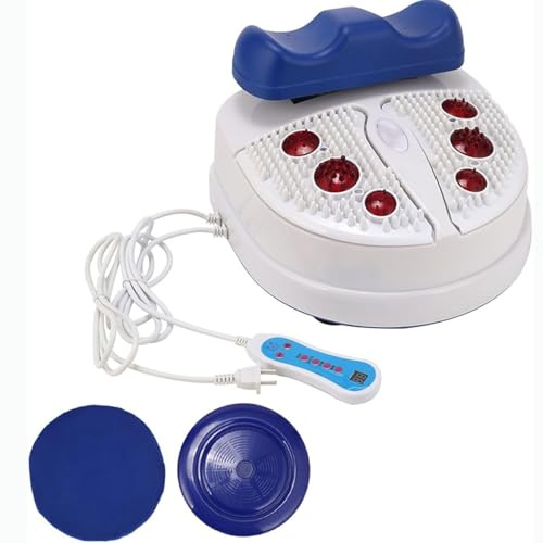 Máquina de chi de sangre for fitness, máquina masajeadora de pies con control de alambre, ejercitador aeróbico pasivo for ejercicio de vibración de vitalidad, masajeador de piernas y pies con(Blue)