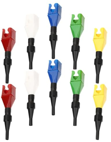 Entonnoir Carré à Tuyau Extensible en Plastique 10 Pièces Couleur Aléatoire | Pétrole et Huile, Vidange Automobile, Design Pliable et Embout Flexible, Lot de 10 Couleur Aléatoire