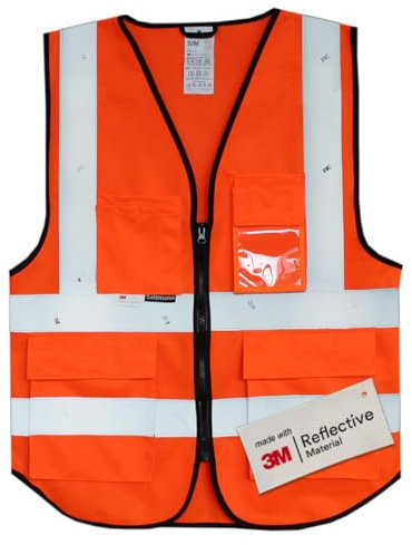 Salzmann Warnweste | XS-6XL | Hergestellt mit 3M Reflektierendem Material | Entspricht EN20471 oder EN17353