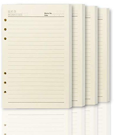 ARPAN A5-Format, liniert, Nachfülleinlagen für A5 Executive Personal Organizer, liniert, nur Nachfüllblätter 100 Blatt