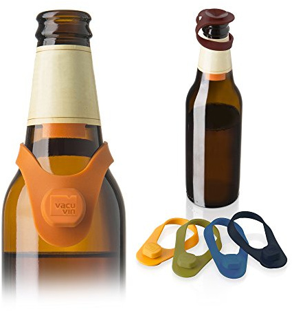 Vacu Vin Bottle Marker & Stopper Silicone, Set of 6
