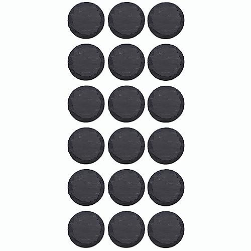 Novaliv Lot de 12 plateaux en ardoise - Ronds - 25 x 0,5 cm - Set de table en ardoise - Planche à découper - Assiettes de présentation - Plateau de service - Assiettes décoratives