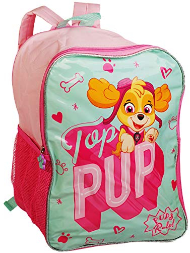 alles-meine.de GmbH großer XL - Glitzer - Kinder Rucksack - Paw Patrool - Hunde - Skye - inkl. Name - wasserfest & beschichtet - Kinderrucksack/groß Kind - Mädchen - Tasche - z..