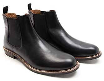 Thomas Crick Mens Bateman Chelsea Boots, Black, 8 UK