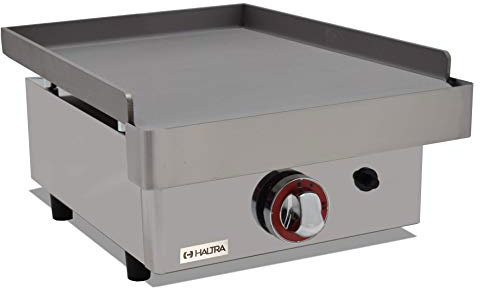 Haltra Plancha a Gas, 40PGH, Acero Laminado de 6 mm, Medidas 410x457x240 mm