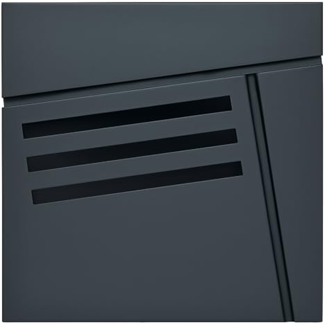 Verda Briefkasten mit Zeitungsfach, 2X Schlüssel, Postkasten Designer Wandbriefkasten, individueller Briefkasten, Zeitungsrolle Modern abschließbar Personalisierter (SN3683-1)