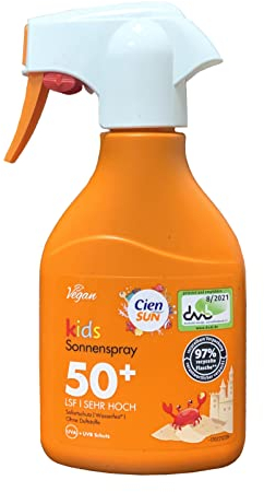 Cien Sun Sonnenschutz Kids Sonnenspray, LSF 50 +, Sehr Hoch, Ohne Duftstoffe, 250 ml
