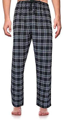 Pyjama Pants Herren Plaid Lang Baumwolle Pyjamahose Herren Schlafanzughose Herbst Winter Warme Schlafhose Männer Plus Size Plaid Nachtwäsche Pyjama