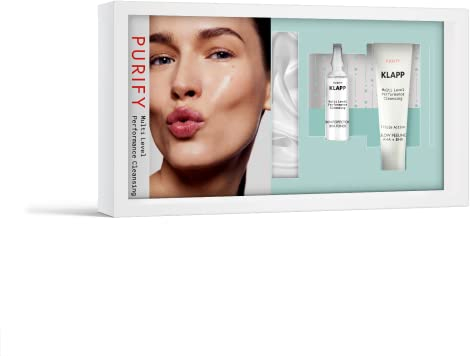 KLAPP Cosmetics - Triple Action Cleansing Discovery Set mit BHA (5ml Toner | 5ml Peeling | 1x Haarband)