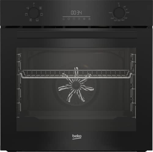 Beko BBIE17300B b300 - Forno da incasso a 6 funzioni, capacità di cottura 72 l, display multifunzione con pulsanti sensore, riscaldamento rapido, AeroPerfekt, pulizia SteamShine, nero
