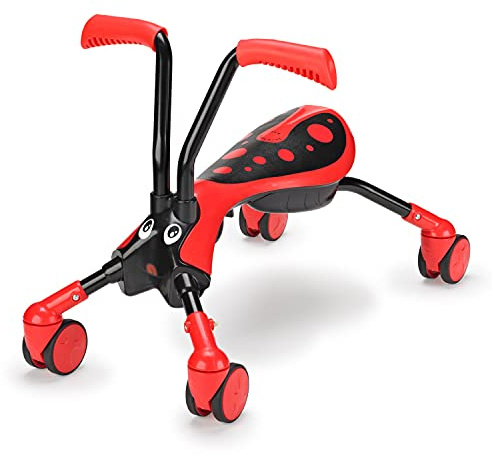 Scramblebug Skarabäus Rutschauto mit 4 Rädern für Kleinkinder von 1 bis 3 Jahren, faltbar, entwickelt Gleichgewicht und Motorik, Kratzfeste Räder mit 360 Grad