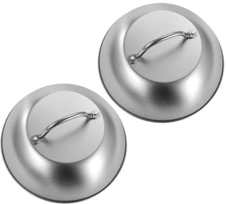 BESPORTBLE 2pezzi Coperchi Per Pentole Acciaio Inossidabile Resistenti Al Calore Accessori Per Bbq e Cucina Domestica Facili Da Pulire e Pratici