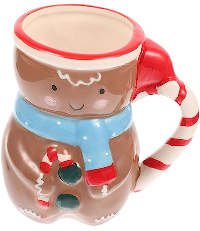MAGICLULU Xmas Tasse Keramik Weihnachtsbecher Für Getränke Suppe Und Festliche Weihnachtsdeko Für Zuhause Büro Und Cafés