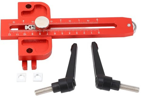 Guide de Scie à Bois pour Scies à Table, Scies à Ruban, Routeurs – Compatible avec Fente en T de 3/4 X 3/8, 3/8 X 1/4 avec Structure à Rouleaux et Conception à Double échelle,