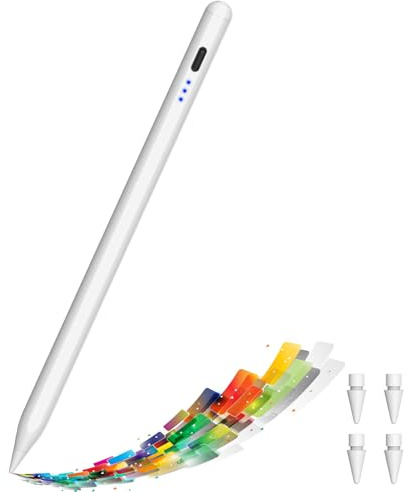Stift für iPad Pro M5 A16 2018-2025, Pencil 1. Generation für iPad, USB C Schnellladeleistung Neigungssensitivität, Magnetic Stylus Pen für i Pad 6-11, Air 3-5/M2/M3, Pro M5/M4/11''/13'', Mini 5/6