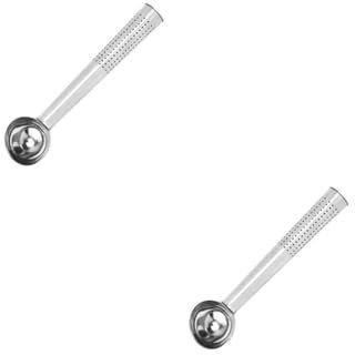 PRETYZOOM 2 Piezas tubo de té con cuchara Infusor de té inoxidable colador cedazo mini filtros infusor de residuos de té filtro de té para el hogar filtro para té palo de filtro de té Silver
