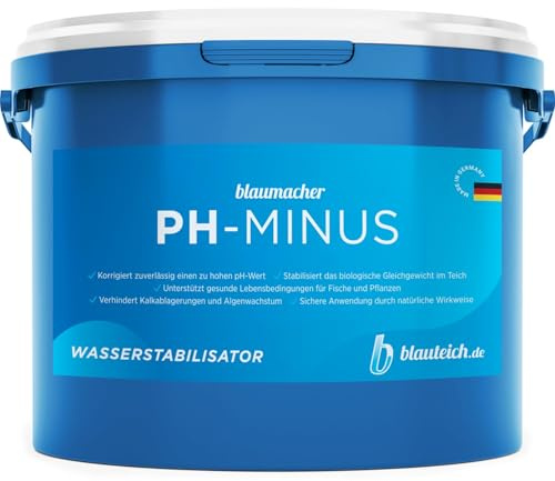 BLAUTEICH blaumacher pH-Minus – pH-Senker für Teiche – senkt zuverlässig hohe pH-Werte – Wasserpflege für Gartenteiche & Schwimmteiche (5 kg)