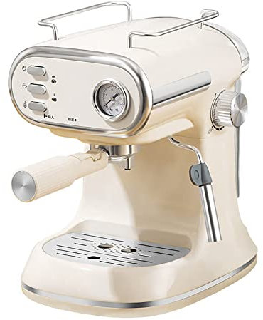 OZBME Retro One Touch Espresso Machine, 15 Bars of Pressure, Semi-Automatic Coffee Milk Frothing Steamer, 2L Tank