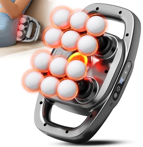 Gurui 12 Heads Massage Gun Deep Tissue with 3 Model & 30 Levels, Cordless Quiet Back Massager for Pain Relief Deep Tissue, Neck Massager Birthday Gifts for Men