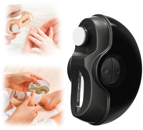 Coupe Ongles électrique 2 en 1, 2026 Nouveau Lime a Ongle Electrique Portable Silencieuse pour Le Ponçage et Le Polissage, Nail Clipper Avec Ongles Contre Les Restes D'ongles (Noir)