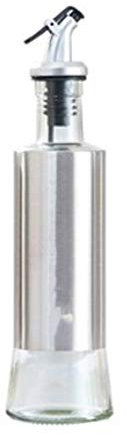 Alicemall Cuisine Huilier et Vinaigrier Distributeur d'Huile d'olive en Acier INOX 304 Bouteille d'Huile Pimentée Bouteille de Vinaigre Distributeur d'huile Balsamique Sauce Soja 320ml(Vert)