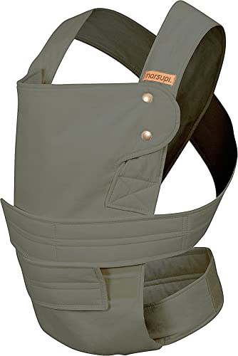 marsupi Classic Babytrage - Neugeborene von der Geburt bis zu 15 kg - Baby Erstaustattung - Klett-Verschluss - Leicht und Kompakt - Olive L