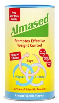Almased Almond-Vanilla Meal Replacement Shake - Protein Powder for Weight Loss, 500 g