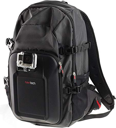 Navitech Action Camera Backpack & 8-in-1 Accessory Combo Kit With Integrated Chest Strap - Compatible With The APEMAN Trawo 4K Action Camera