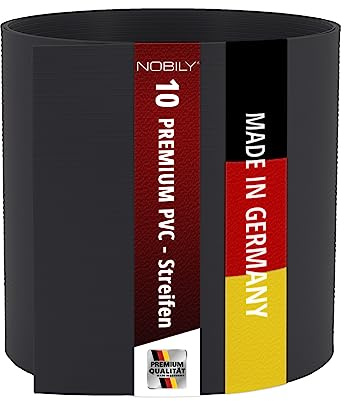 Premium Zaunsichtschutz HART-PVC / 10 x Streifen 2,525 m/Höhe 19 cm Anthrazitgrau - Zaun Sichtschutzstreifen für Doppelstabmattenzaun Zaun Sichtschutz anthrazit- keine Folie