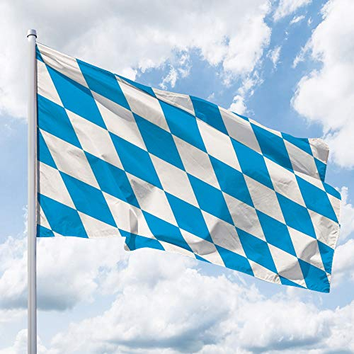 Deitert Bundesland-Flagge Bayern – 150x100 cm Bayern-Flagge ohne Wappen (Raute), Hissfahne aus reißfestem Polyester, Bayern-Fahne mit Doppelsicherheitsnaht gesäumt