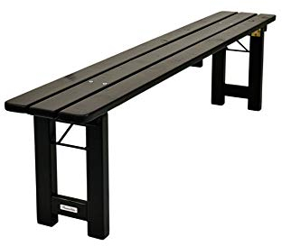 MaximaVida klappbare Picknickbank Riga, schwarz, 200 x 25 cm