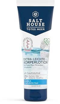 Salthouse Totes Meer Therapie Extraleichte Körperlotion, feuchtigkeitsspendend dank Hyaluronsäure und Urea, für geschmeidige Haut, 250ml