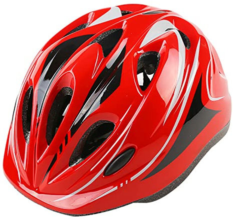 Fahrradhelm für Erwachsene, mit verstellbaren, ultraleichten, stabilen Rennrad-/Mountainbike-Helmen für Herren und Damen, Rot