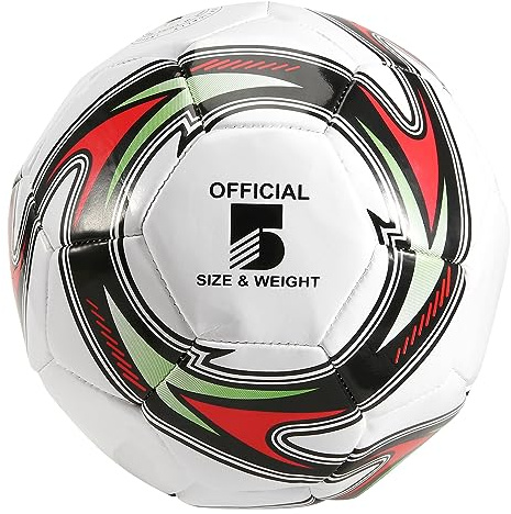 Roundsky Pallone da calcio professionale, misura 5, ufficiale, allenamento, pallone da calcio, pallone da competizione, per esterni