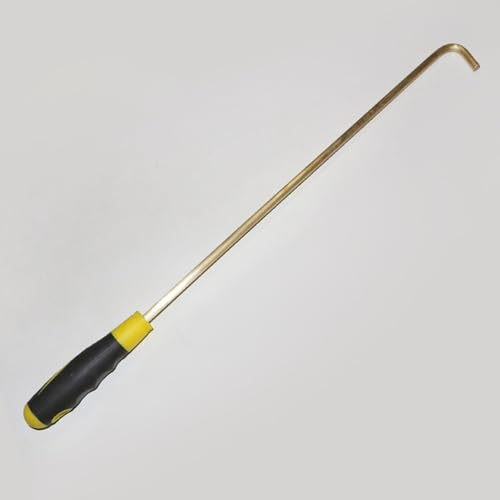 Schachthaken Tragbares Schachthakenwerkzeug aus Messing, Durchmesser 0,8 cm Schachtdeckelheber zum Anheben von Rolltor- und Regenabflussabdeckungen, Hebehaken mit Gummigriff (Size : 70 cm (27 1/2))