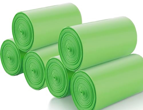 Bin Liners 6 Liter Biodegradable Garbage Bags 120 Count Kitchen Food Waste Bags Strong Bin Bags Food recycling bags Compostable bin liners Compost bags, (6L)