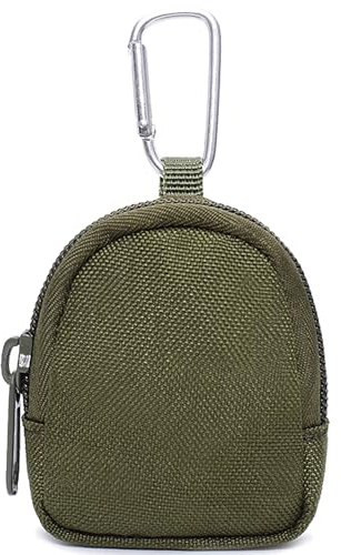 GMYIAK Coin Purse mit Reißverschluss, Change Purses kleine Organizer Taschen Canvas für zu Hause, Münze Geldbeutel Schlüsselanhänger Taschen für Taille Pack (Grün)(Green)