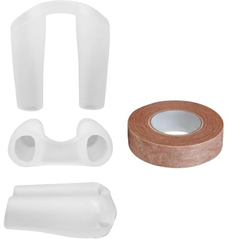 Nostril Retainer and Micropore Surgical Tape 0.5 Wide | Nostril Retainer For Post-Rhinoplasty | Nose Retainer | Soft Silicone | Silicone Nasal Retainer for Nose Shaping | Size (8)